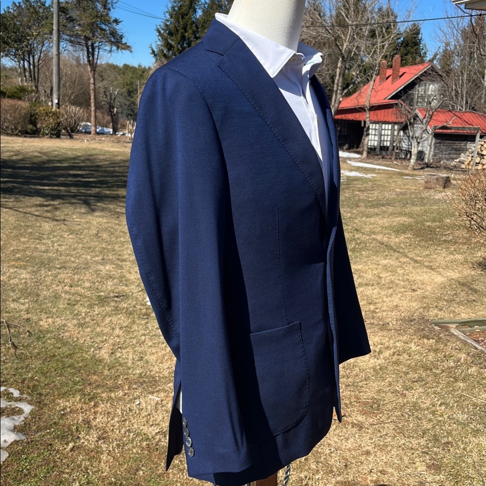 Peter Millar Excursionist Flex Blazer Navy Italian Wool/Silk Tailored Blazer 38R - Picture 8 of 17